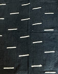 African Mudcloth Throw - Black