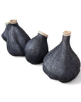 Garlic Gourds/Baskets - Black/Natural