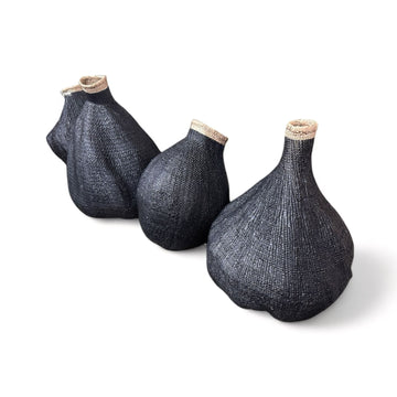 Garlic Gourds/Baskets - Black/Natural