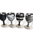 Stainless Steel Wine Goblets - Black/White