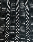 African Mudcloth Throw - Black