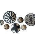 Rwanda Basket Wall Decor Set - 7 Piece Natural/Black/White (Sisal Imported)