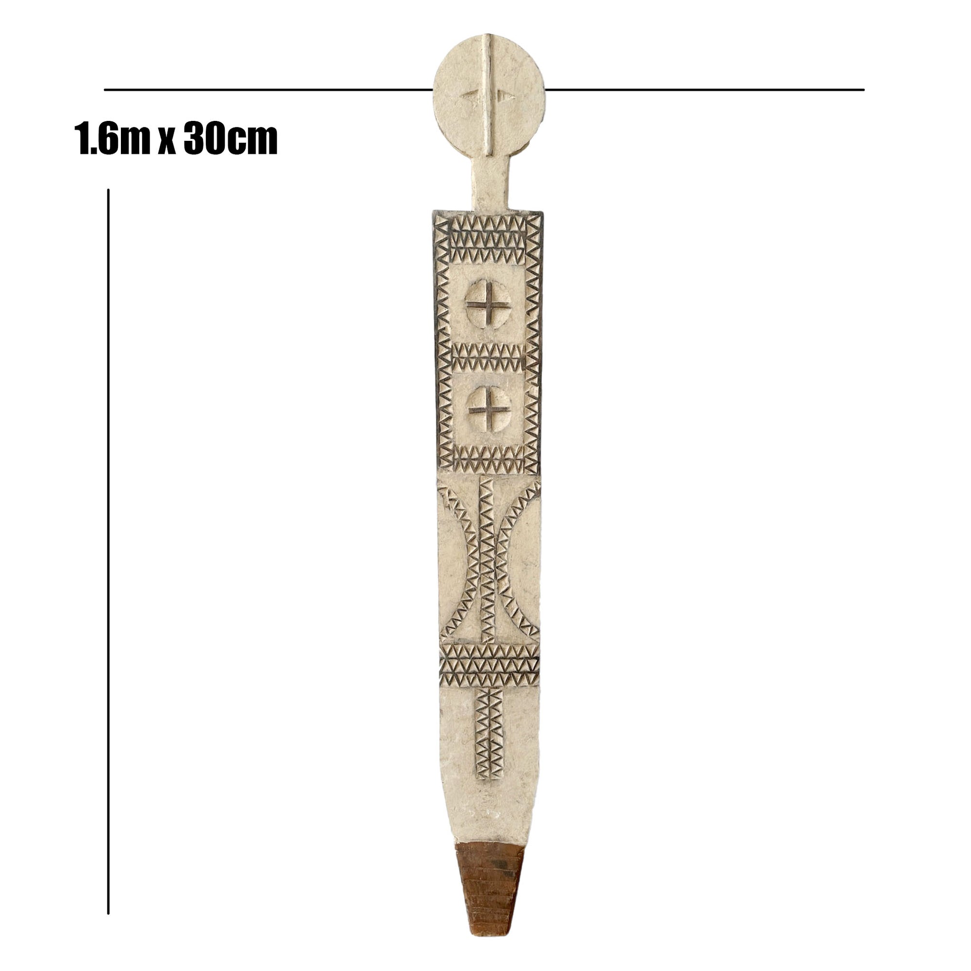 Vintage African Wooden Plank Totem - Kenya, 1.6m