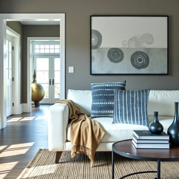 African Mudcloth Cushion/Scatters Indigo