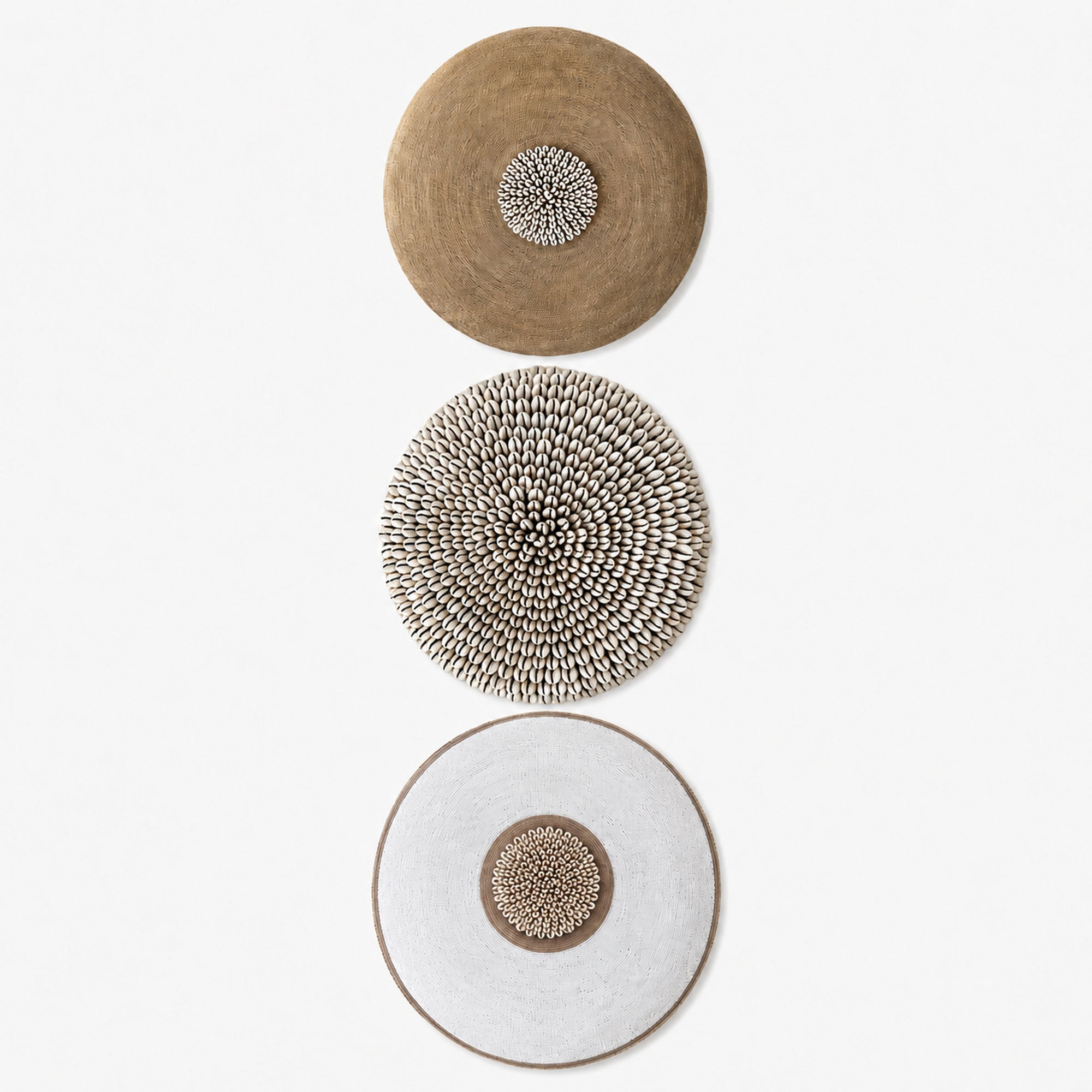 African Beaded Shields - 3 Piece Set