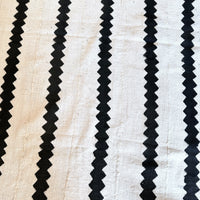 African Mudcloth Throw - White/Black