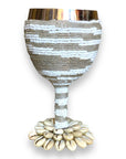 Stainless Steel Wine Goblets - Silver/White