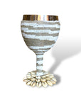 Stainless Steel Wine Goblets - Silver/White