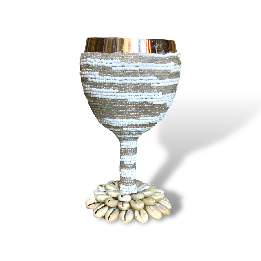 Stainless Steel Wine Goblets - Silver/White