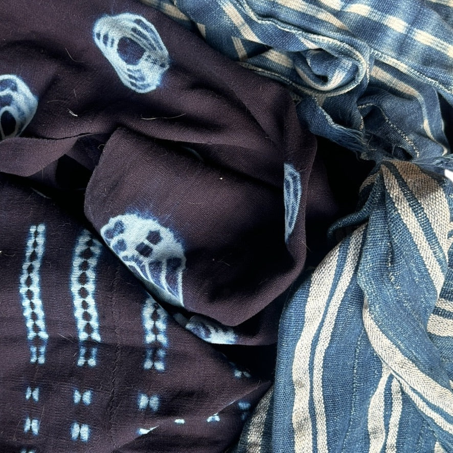 African Mudcloth Cushion/Scatters Indigo