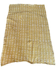 African Mudcloth Throw - Mustard