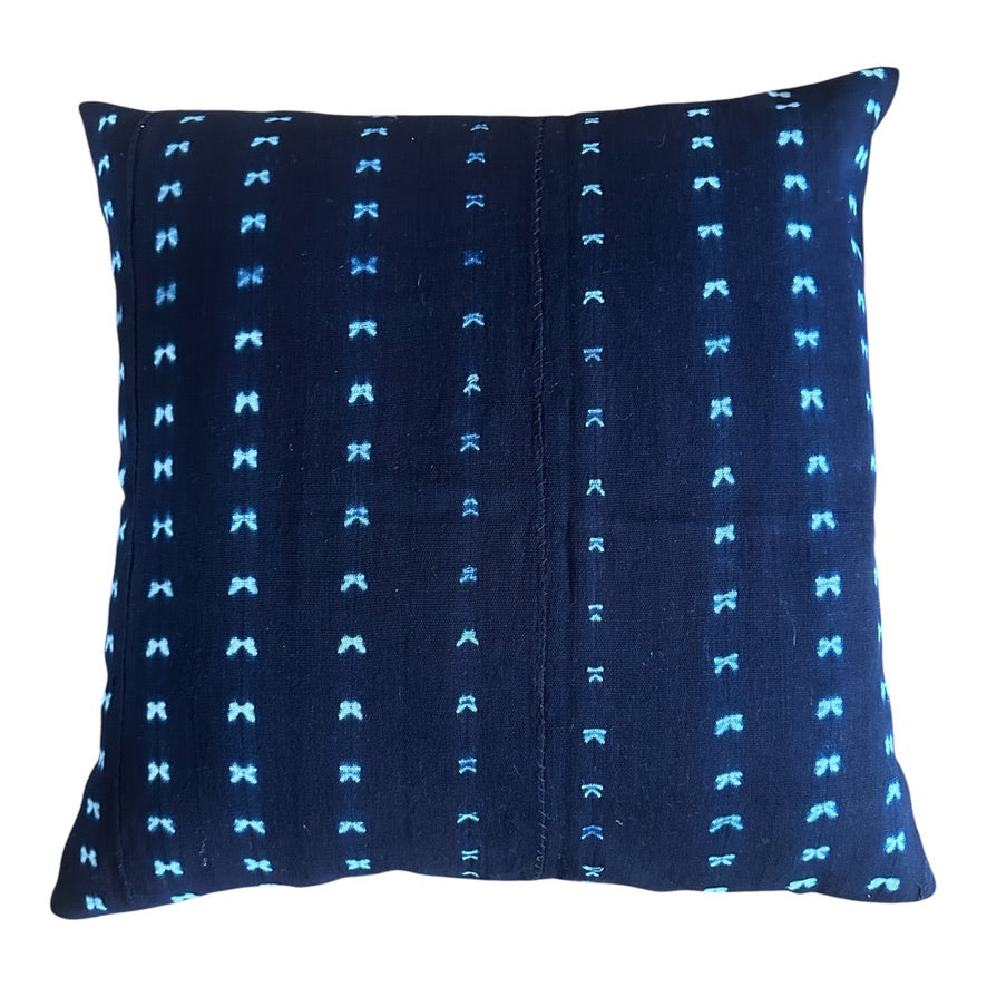 African Mudcloth Cushion/Scatters Indigo