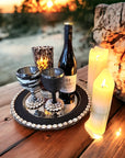 Stainless Steel Wine Goblets - Black/Shell