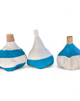 Garlic Gourds/Baskets - White/Blue