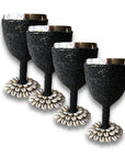 Stainless Steel Wine Goblets - Black