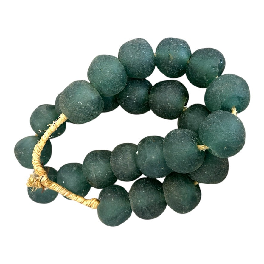 Ghanaian Glass Beads Imported - Teal