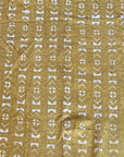 African Mudcloth Throw - Mustard