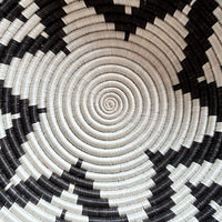 Rwanda Basket Wall Decor Set - 9 Piece Natural/Black (Sisal)