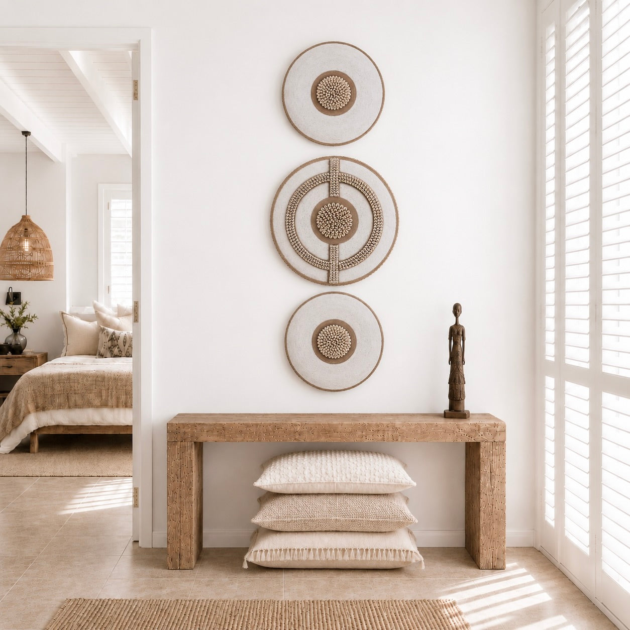 African Beaded Shields - 3 Piece Set