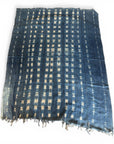 African Mudcloth Throw - Indigo