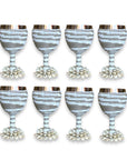 Stainless Steel Wine Goblets - Silver/White