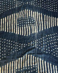 African Mudcloth Throw - Indigo