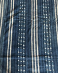 African Mudcloth Throw - Indigo