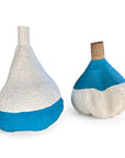 Garlic Gourds/Baskets - White/Blue