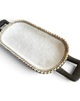 African Beaded Trays - (Large) White