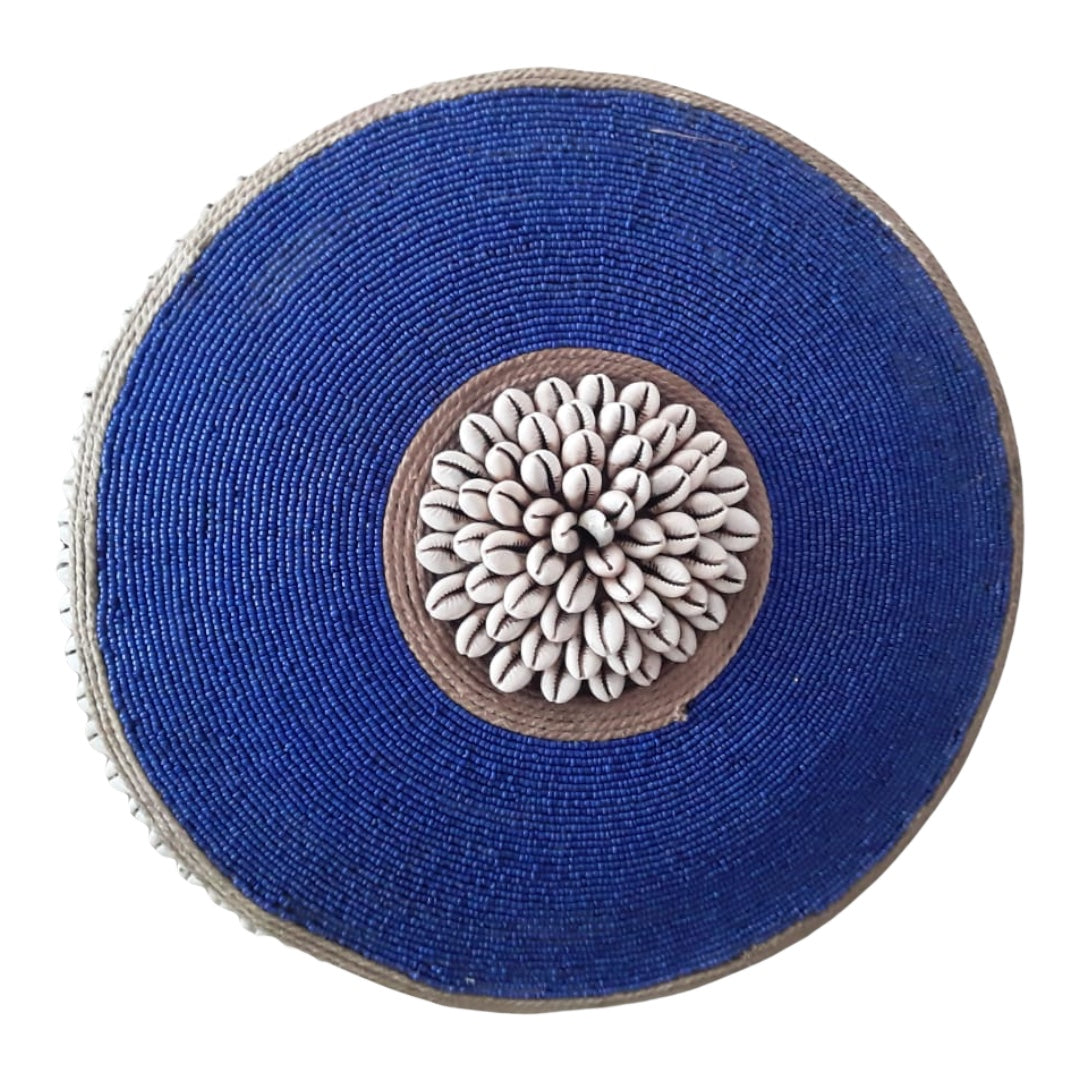 African Beaded Shields - 3 Piece set - A touch of African Blues