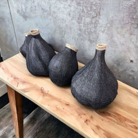 Garlic Gourds/Baskets - Black/Natural