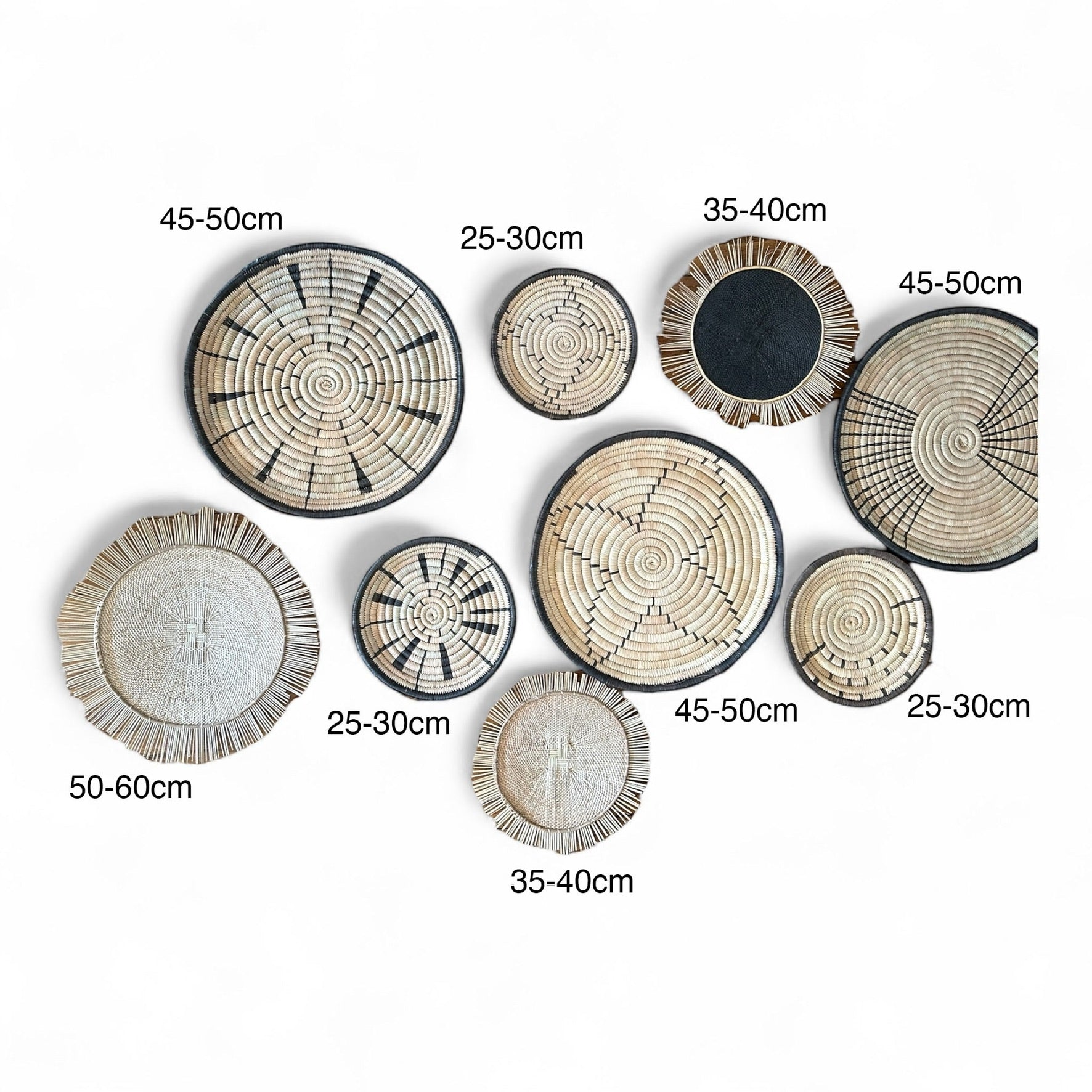 Wall Basket Decor Set - Mixed collection 9 Piece