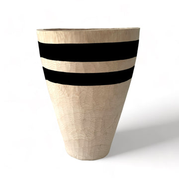 Wooden Containers/ Planters - Black Stripe