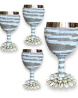 Stainless Steel Wine Goblets - Silver/White