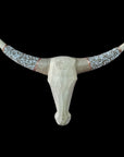 Hand-Carved Beaded Cow Skulls