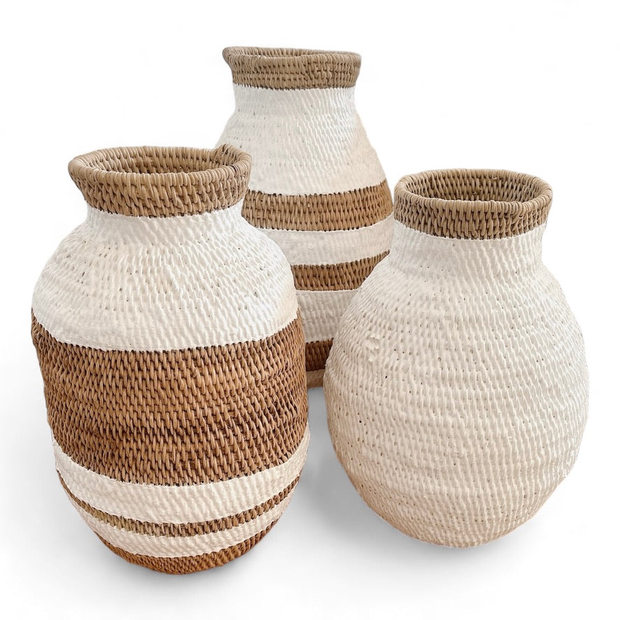 Buhera Baskets - White Stripe