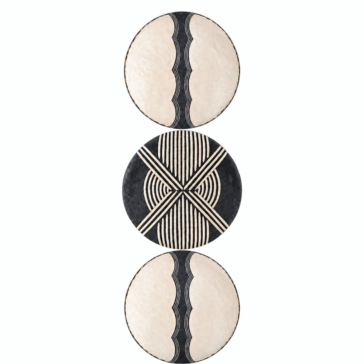 African Wooden Shields - 3 Piece Set