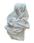 African Mudcloth Throw - White