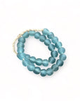 Ghanaian Glass Beads  - Light Blue