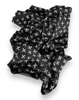 African Mudcloth Throw - Black