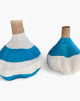 Garlic Gourds/Baskets - White/Blue