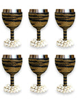 Stainless Steel Wine Goblets - Gold/Black