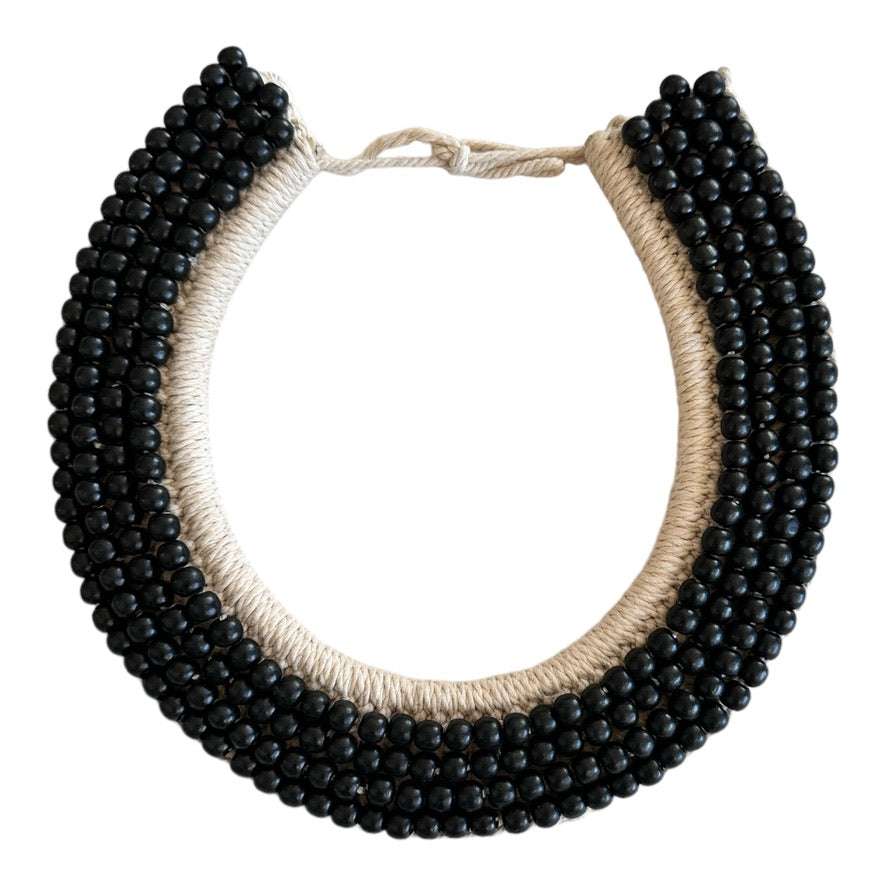 Black Beaded Collar