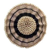 African Beaded Shield - Gold/Black