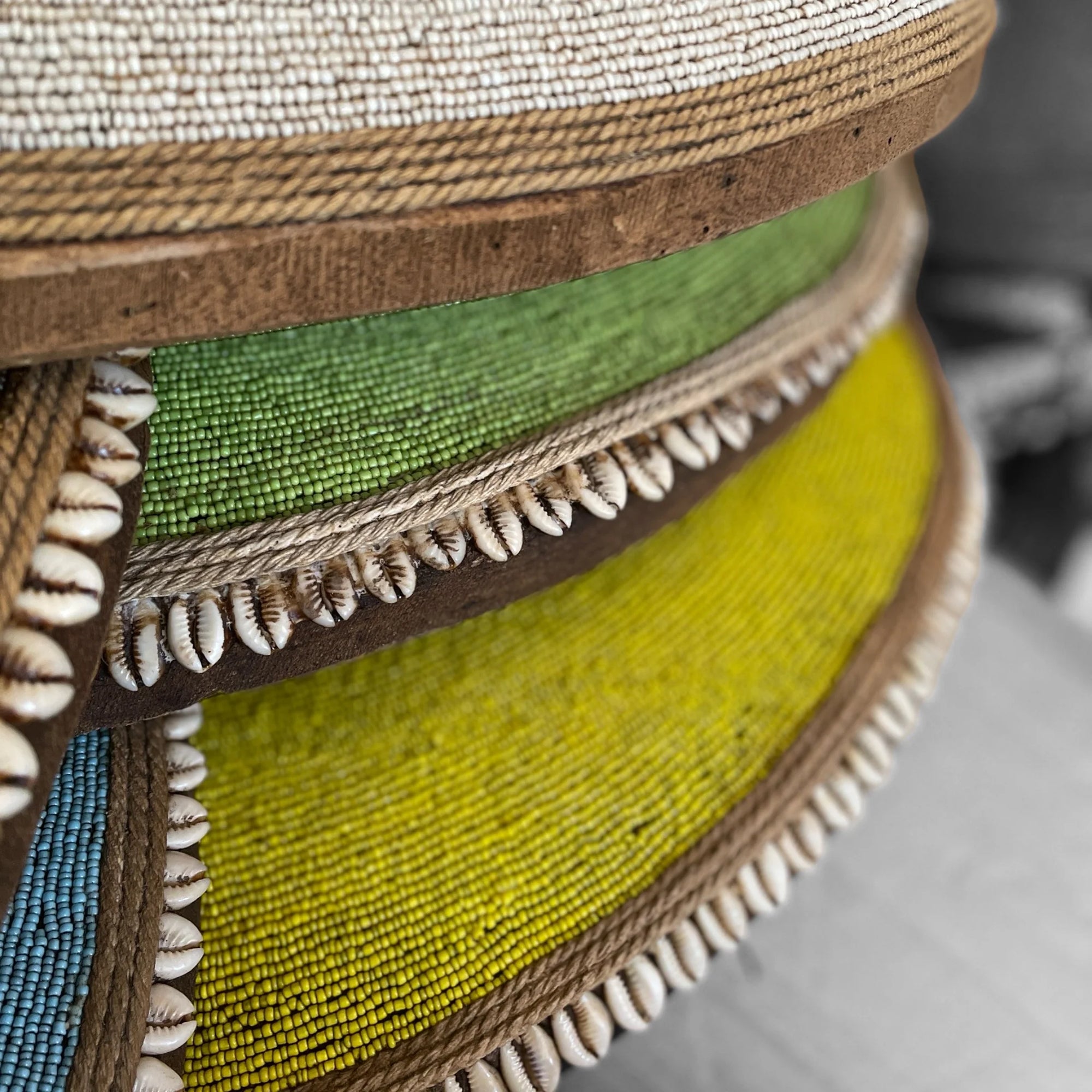 African Beaded Shields - 4 Piece set - A touch of African Colour
