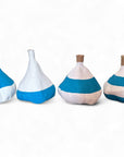 Garlic Gourds/Baskets - White/Blue