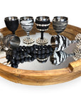 Stainless Steel Wine Goblets - Black/White