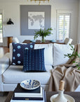 African Mudcloth Cushion/Scatters Indigo