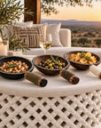 African Beaded Wooden Snack Bowls/Decorative - Mixed Sets of 3