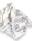 African Mudcloth Throw - White